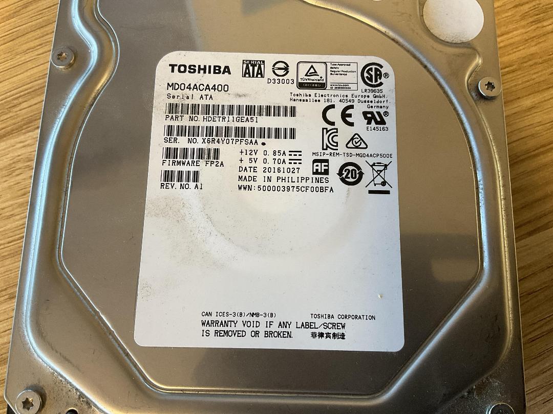 Photo '5' of Toshiba 4TB PC Hard Drive Photo '5' of Toshiba 4TB PC Hard Drive