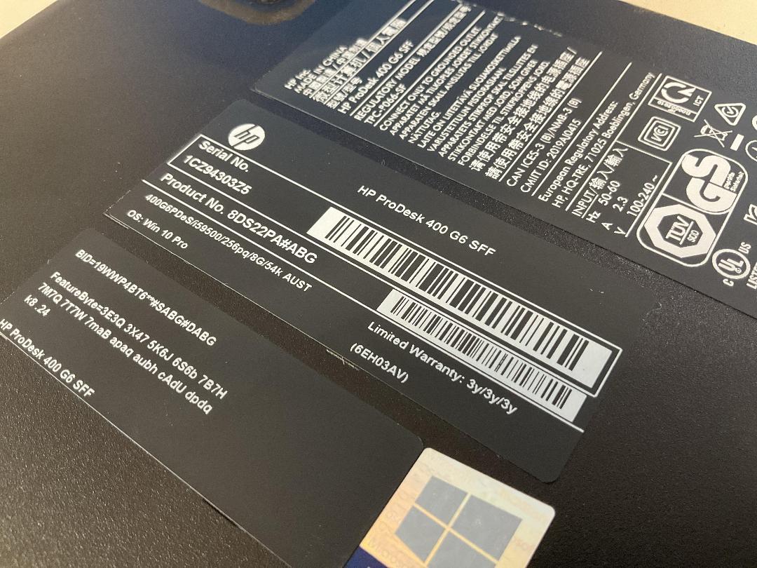 Photo '6' of HP ProDesk 400 G6 PC Photo '6' of HP ProDesk 400 G6 PC