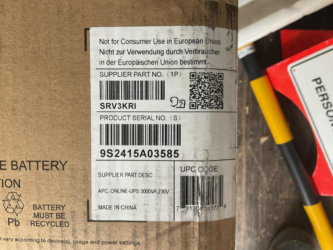 Photo '4' of APC Easy Online UPS 3000VA / 2400W (SRV3KI)