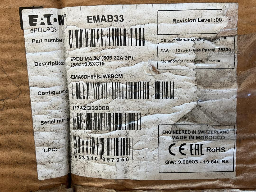 Photo '3' of Eaton ePDU Managed 32A Rack PDU (EMAB33)