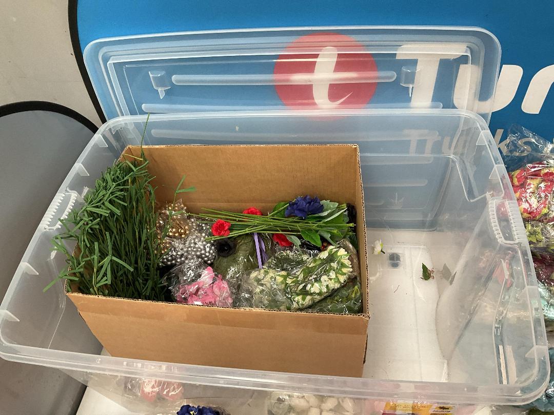 Photo '2' of Bulk Lot of Artificial Colourful Flowers for Crafts Etc