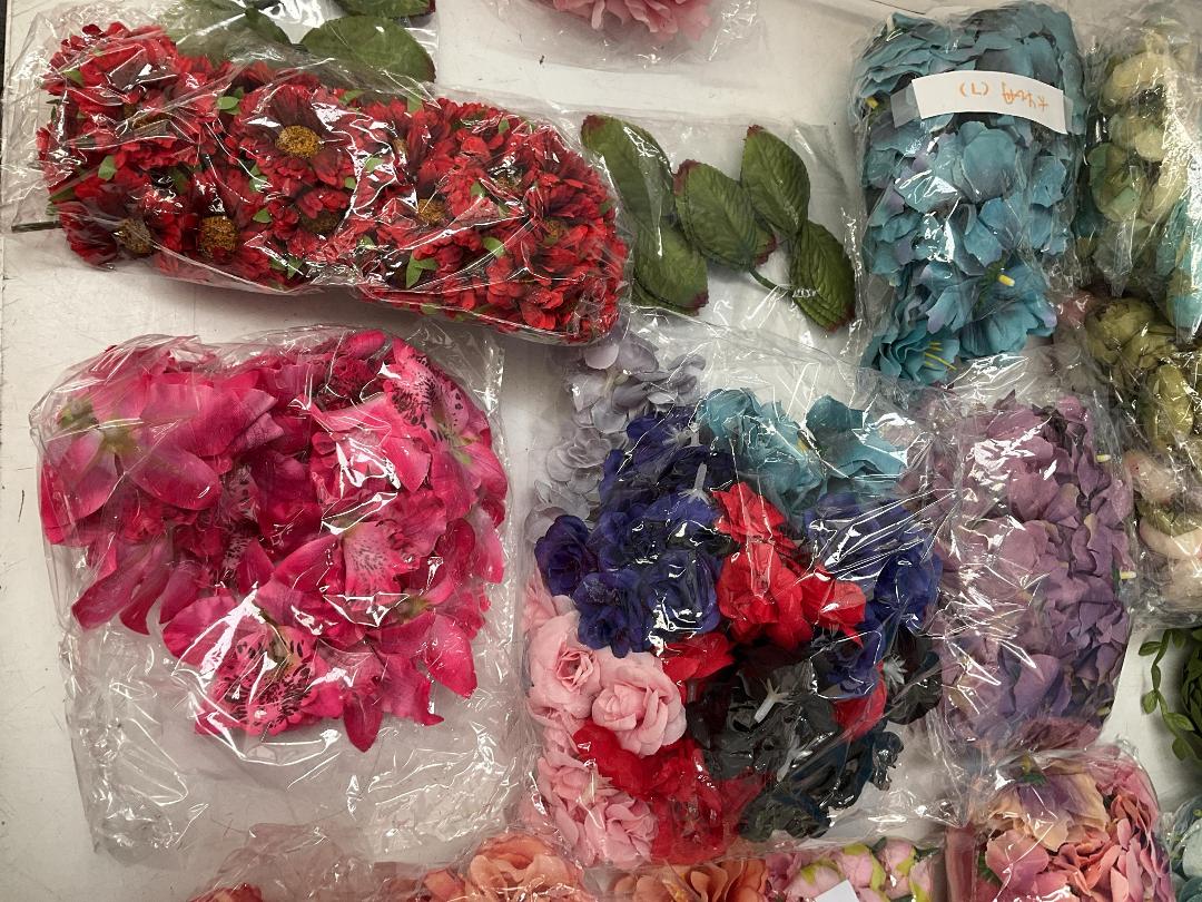 Photo '9' of Bulk Lot of Artificial Colourful Flowers for Crafts Etc