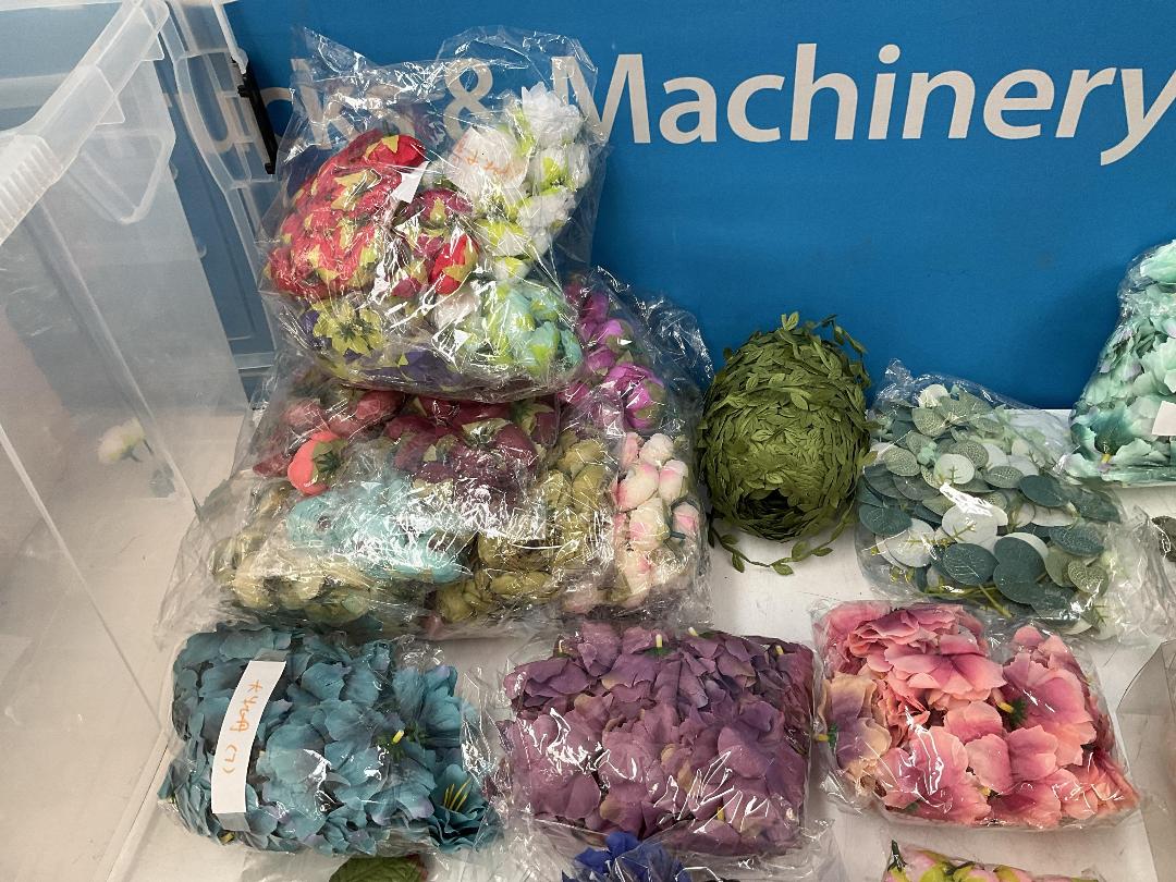Photo '13' of Bulk Lot of Artificial Colourful Flowers for Crafts Etc