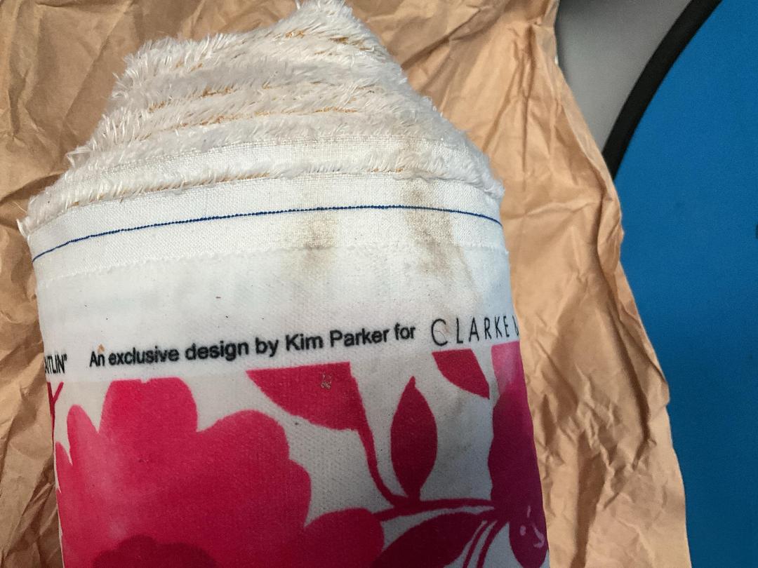 Photo '3' of Roll of Pink/White Flowery Patterned (“Caitlin”) Fabric or Similar Photo '3' of Roll of Pink/White Flowery Patterned (“Caitlin”) Fabric or Similar