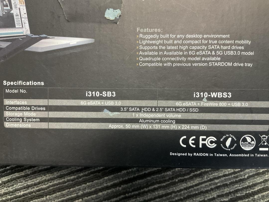 Photo '4' of Stardom iTank i310 Single Bay External Storage Enclosure with 2TB HDD