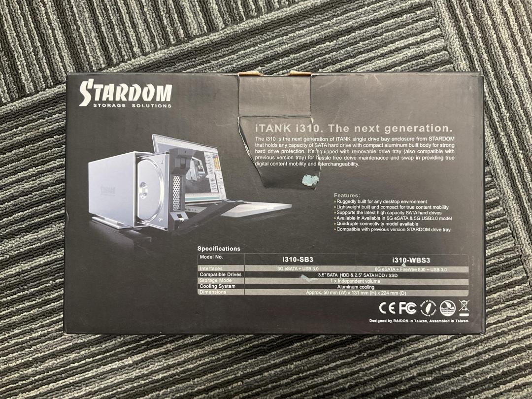 Photo '3' of Stardom iTank i310 Single Bay External Storage Enclosure with 2TB HDD