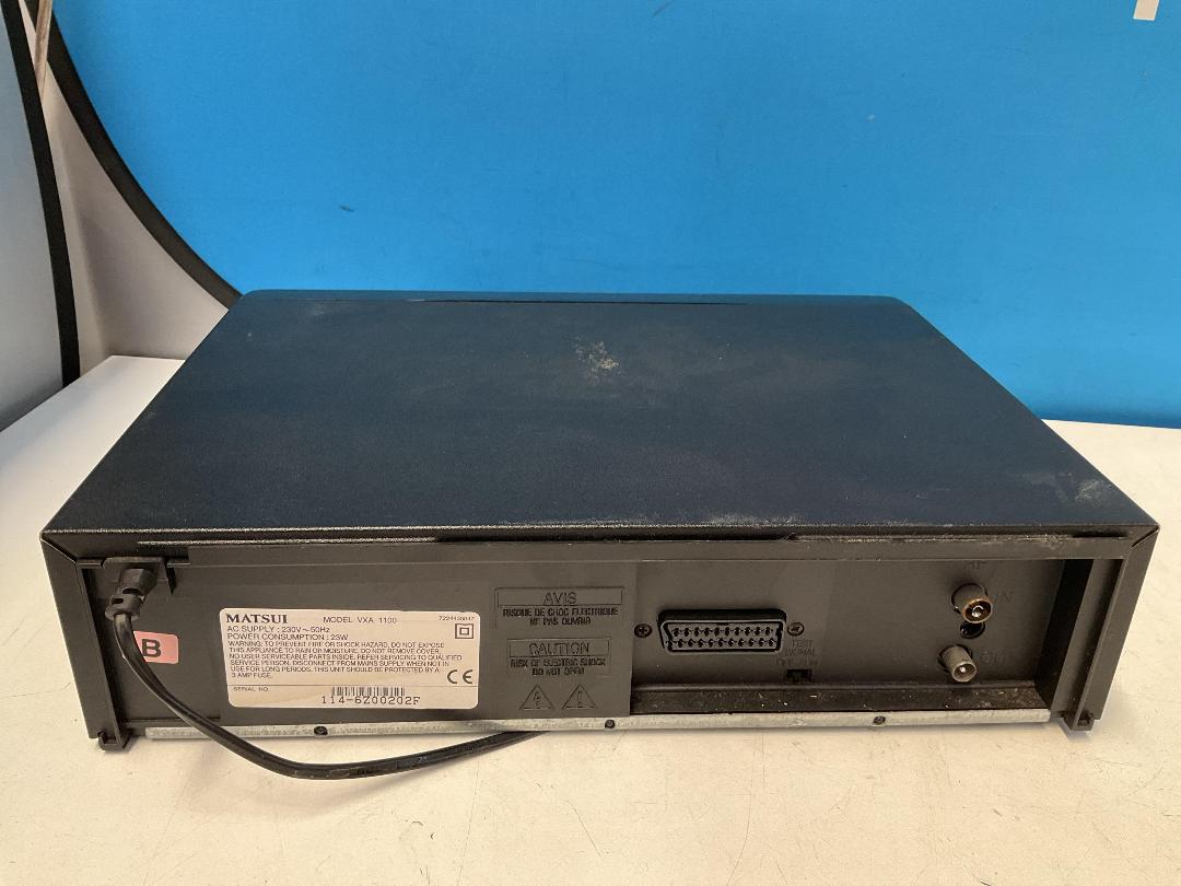 Photo '13' of Matsui Video Cassette Recorder - Model VXA 1100 - Plug Has Been Cut Off