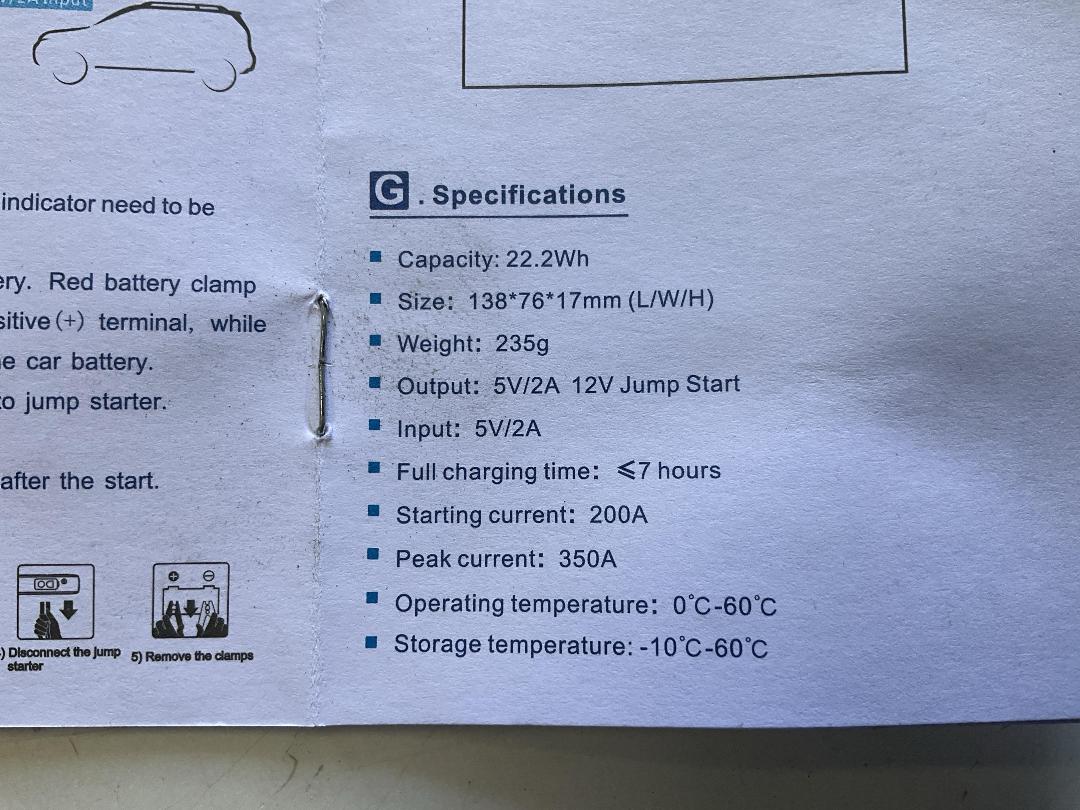 Photo '7' of Gulen - GL3 White 12V Portable Car Battery Jump Starter/ Power Bank Photo '7' of Gulen - GL3 White 12V Portable Car Battery Jump Starter/ Power Bank