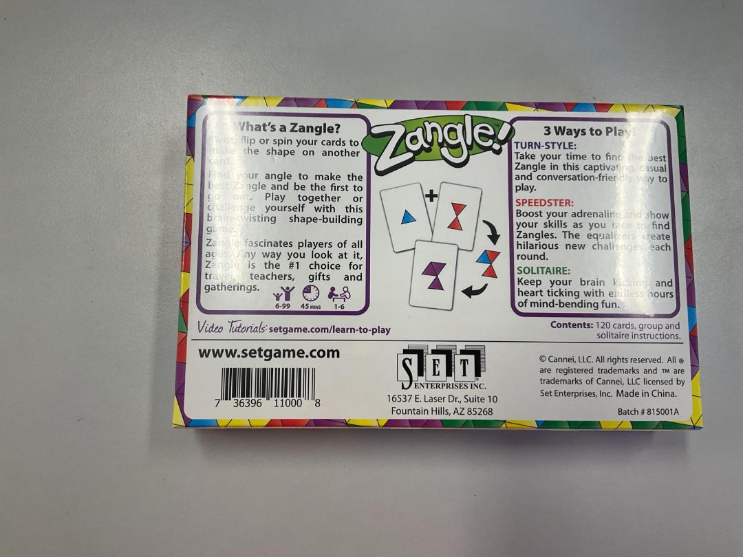 Great Deal On ZANGLE Card Game 22995898 Turners Commercial
