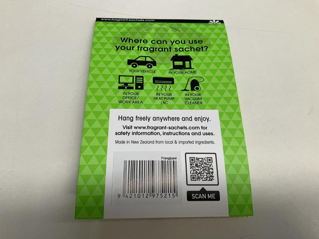 Photo '3' of Bradfield Fragrance Sachets w/ Retail Countertop Display - Frangipani