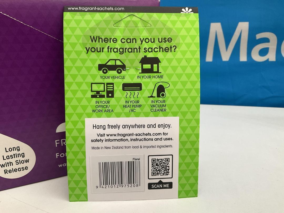 Photo '4' of Bradfield Fragrance Sachets w/ Retail Countertop Display - Floral Photo '4' of Bradfield Fragrance Sachets w/ Retail Countertop Display - Floral