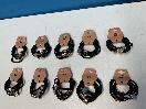 Thumbnail '1' of 10x Packs of Black Coloured Hair Ties with Gold Coloured Designs *NEW*