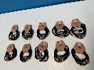 Thumbnail '1' of 10x Packs of Black Coloured Hair Ties with Gold Coloured Designs *NEW*
