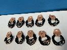 Thumbnail '1' of 10x Packs of Black Coloured Hair Ties with Gold Coloured Designs *NEW*