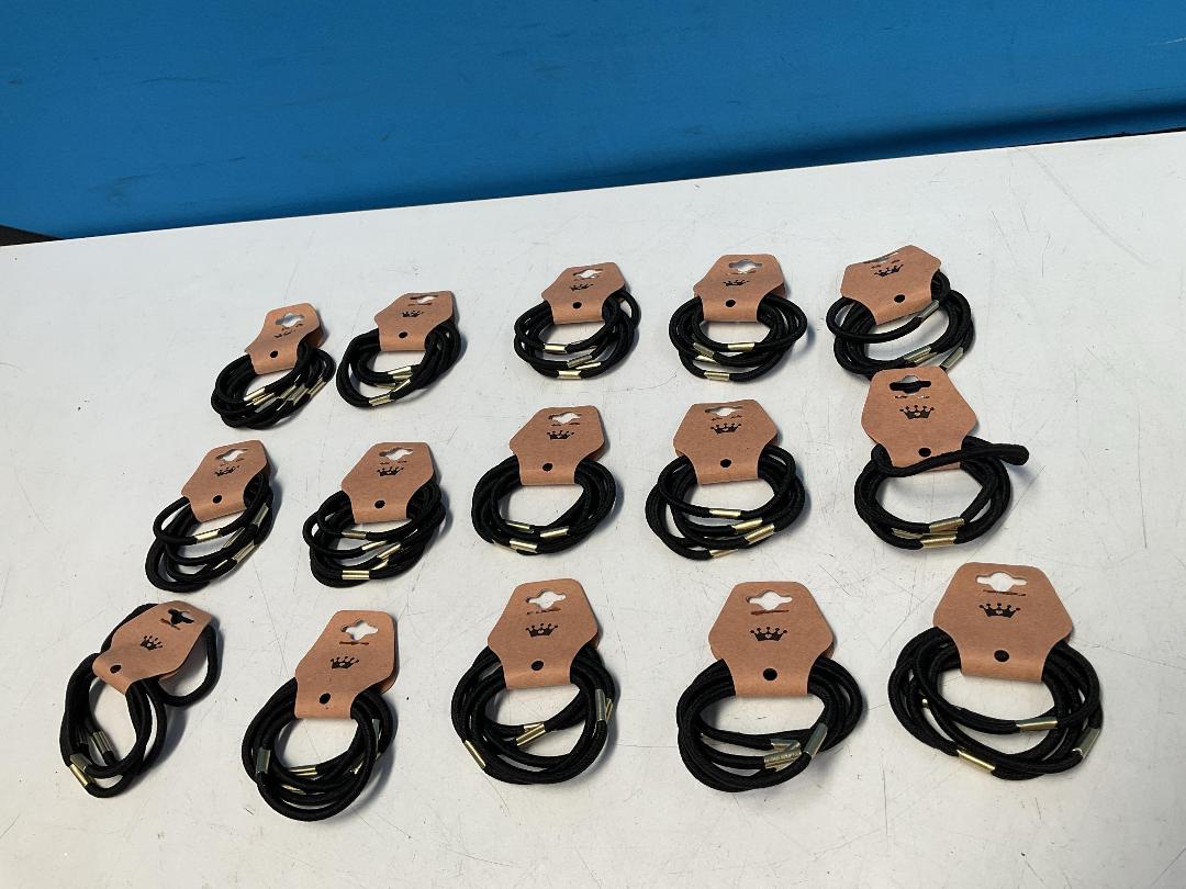 Photo '8' of 15x Packs of Black Coloured Hair Ties *NEW*