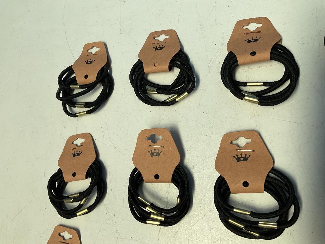 Photo '4' of 15x Packs of Black Coloured Hair Ties *NEW*