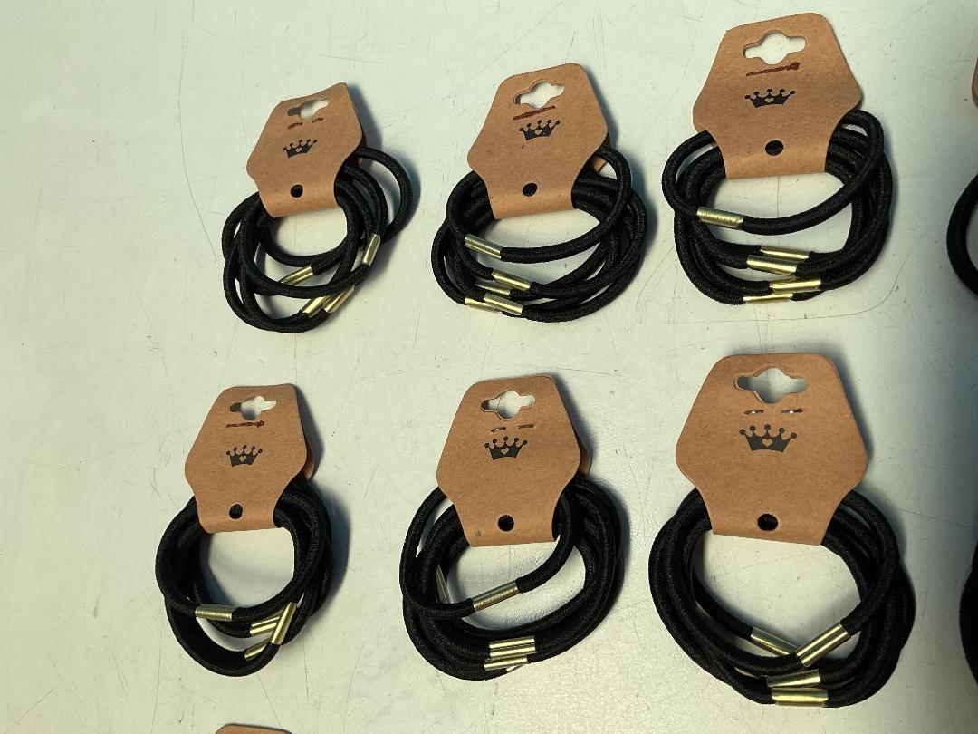 Photo '4' of 15x Packs of Black Coloured Hair Ties *NEW*