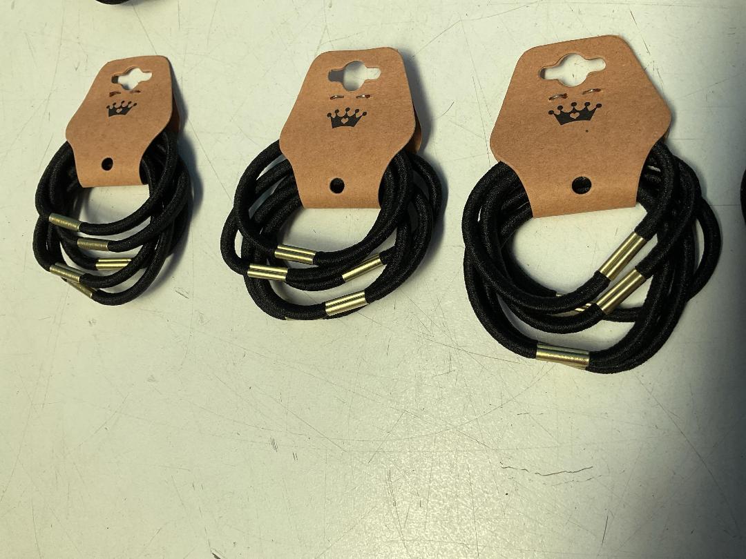 Photo '6' of 15x Packs of Black Coloured Hair Ties *NEW*