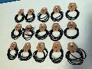 Thumbnail '1' of 15x Packs of Black Coloured Hair Ties with a Gold Coloured Ball on Each *NEW*