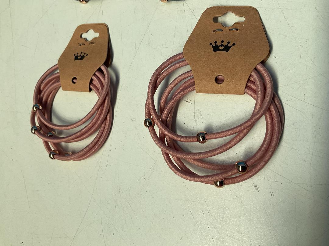 Photo '5' of 15x Packs of Various Coloured Hair Ties with a Gold Coloured Ball on Each *NEW*