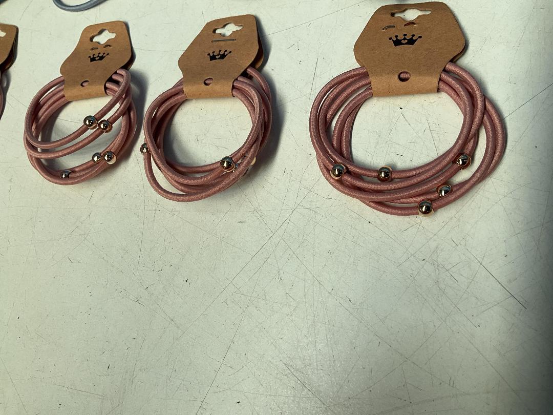 Photo '6' of 15x Packs of Various Coloured Hair Ties with a Gold Coloured Ball on Each *NEW*