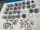 Thumbnail '1' of 26x Small Round Containers of Various Coloured Hair Ties *New*