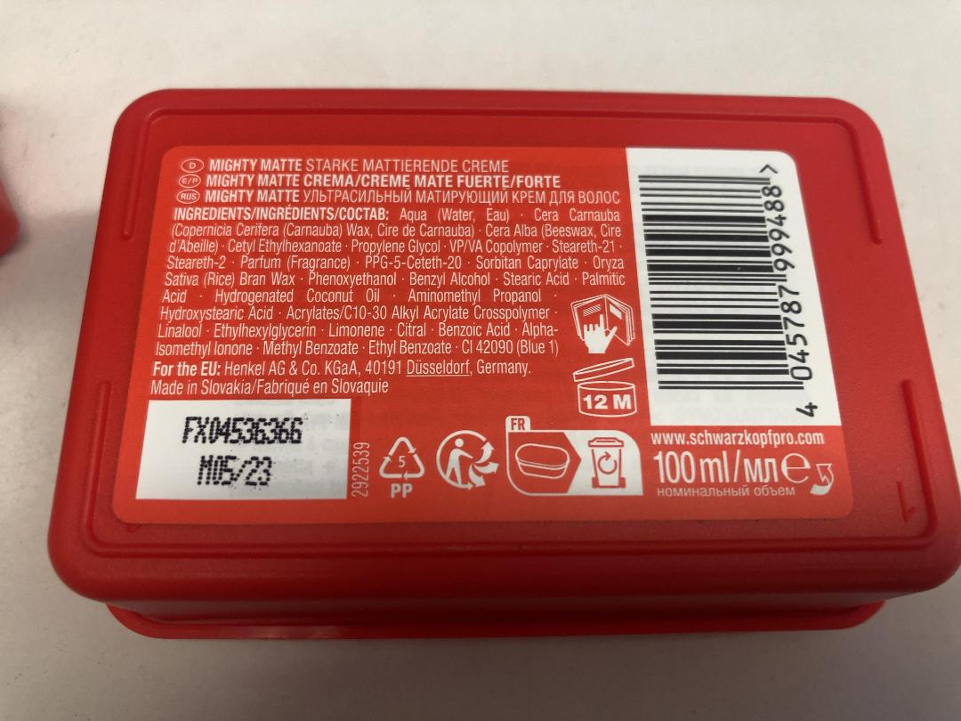 Photo '4' of Schwarzkopf OSiS+ Mighty Matte - Strong Matte Cream 100ml (2pce) *NEW*