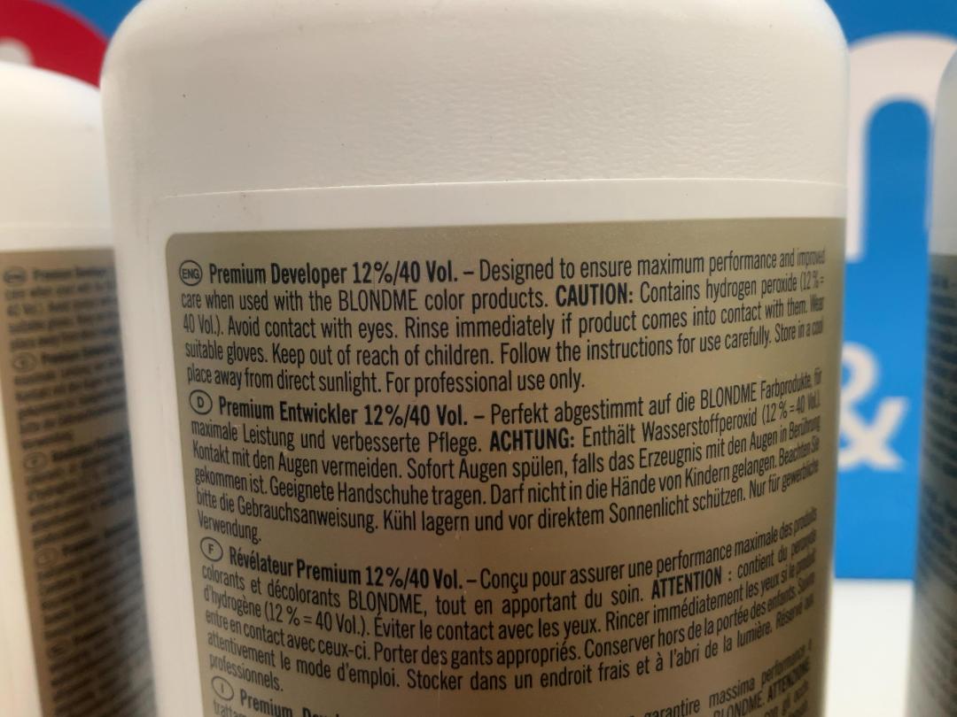 Photo '4' of Schwarzkopf BlondMe Premium Oil Developer 12% 40 Vol 1L (3pce)