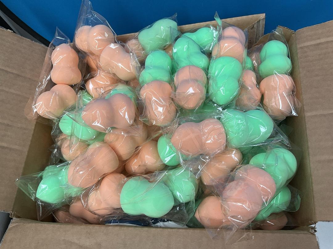 Photo '2' of Box of Beauty Blenders - Orange, Green and Blue