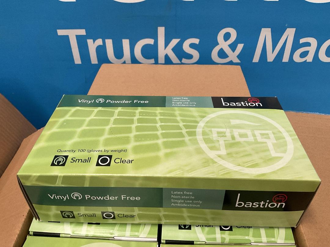 Photo '12' of 2x Boxes of Expired Bastion Vinyl Clear Powder Free Gloves - Size S and Size L