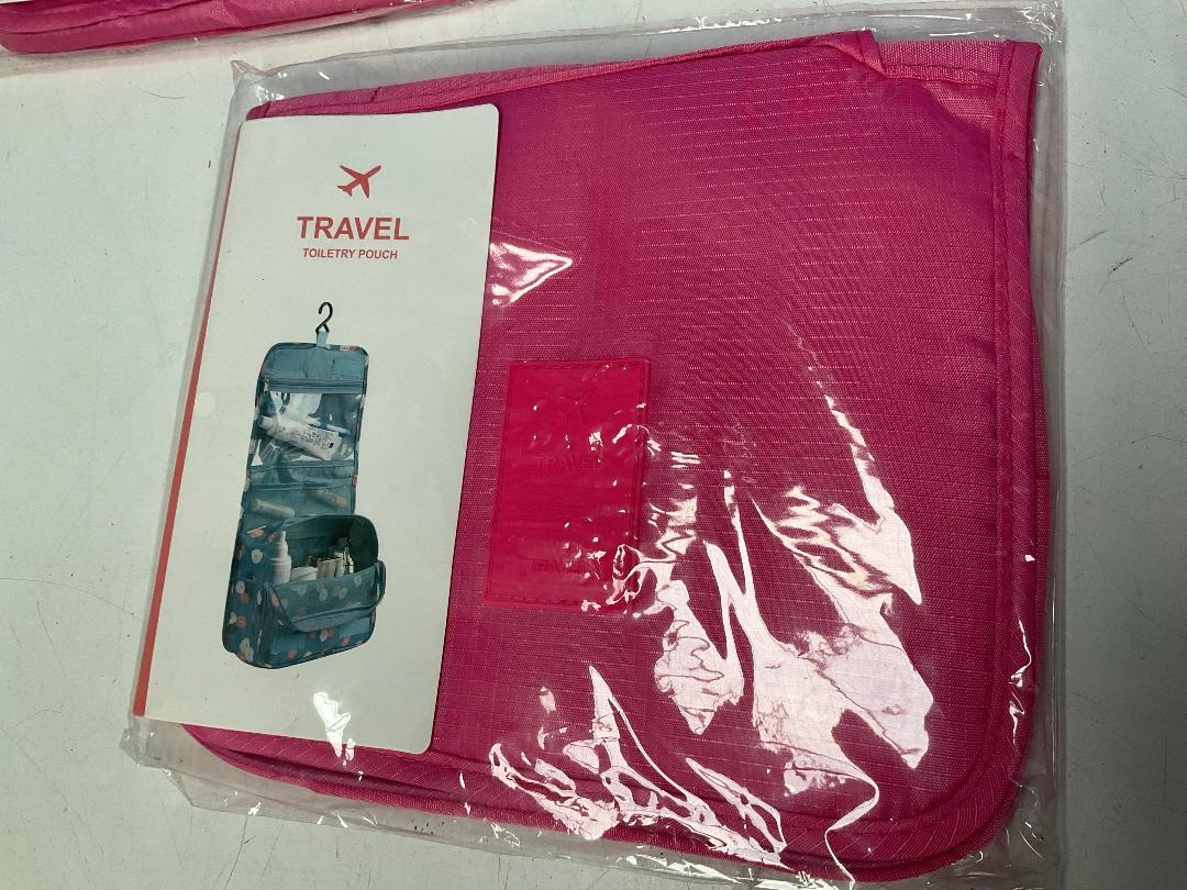 Photo '2' of 5x Pink Coloured Travel Toiletry Pouches *New*