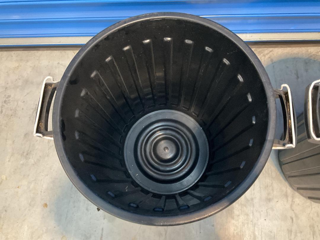 Photo '3' of Horse Whip or Similar, Brooms, Crutches, 2x Black Coloured Bins Etc Photo '3' of Horse Whip or Similar, Brooms, Crutches, 2x Black Coloured Bins Etc