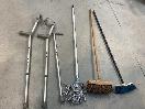 Thumbnail '14' of Horse Whip or Similar, Brooms, Crutches, 2x Black Coloured Bins Etc
