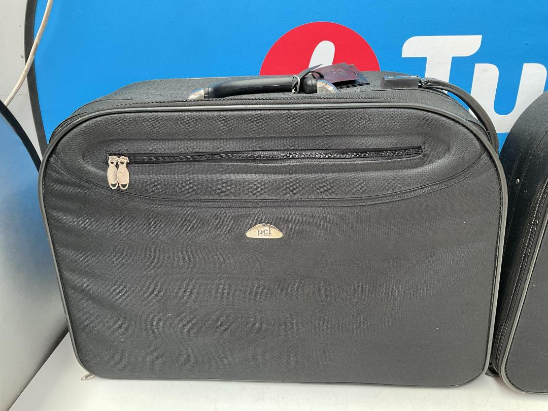 Photo '3' of 2x Black Coloured PCL Luggage Suitcases