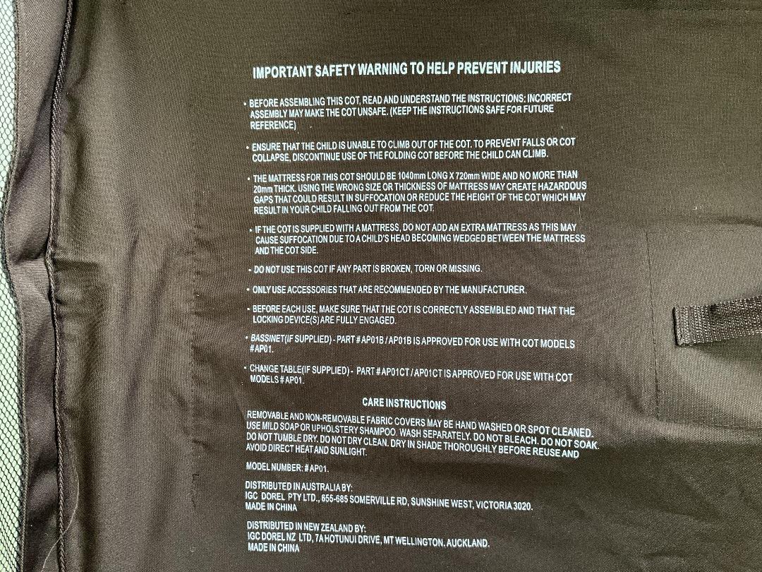 Photo '3' of Baby Cino Portable Cot