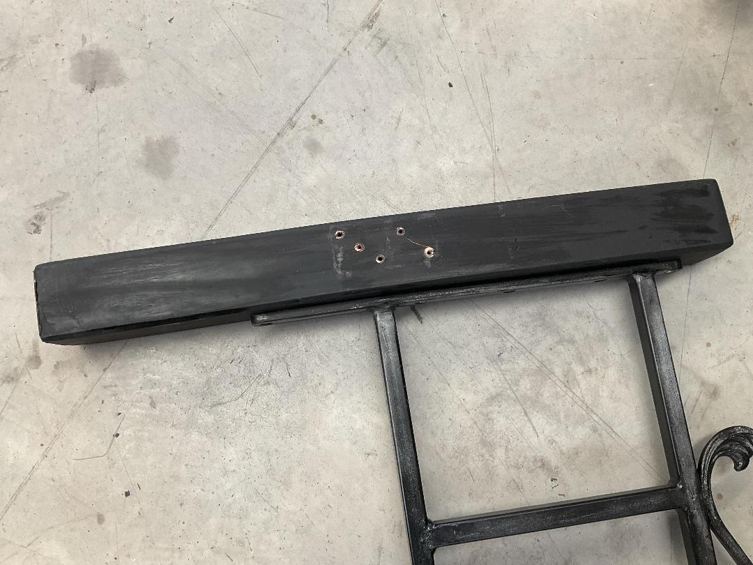 Photo '2' of Metal & Wooden Black Headboard