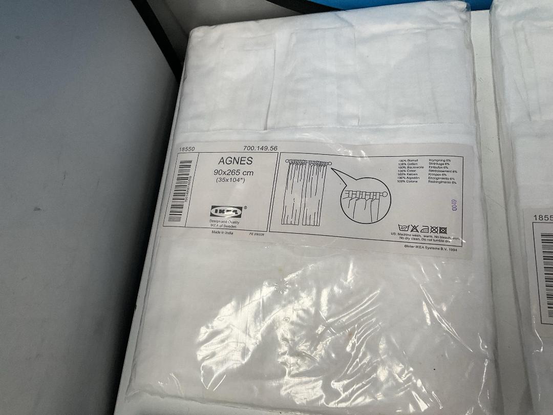 Photo '2' of 5x Agnes White Coloured Curtains