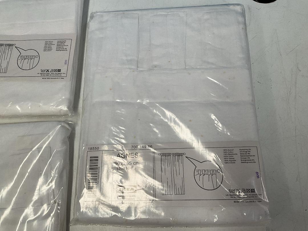 Photo '8' of 5x Agnes White Coloured Curtains
