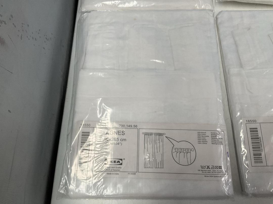 Photo '10' of 5x Agnes White Coloured Curtains