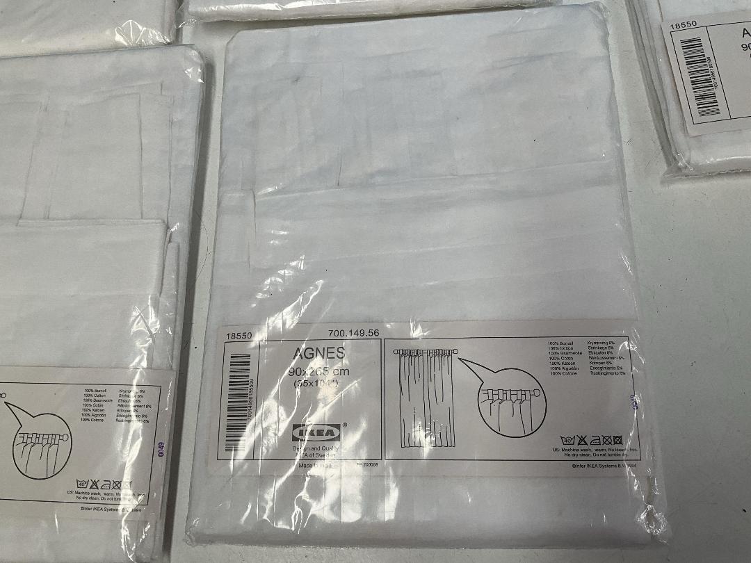 Photo '12' of 5x Agnes White Coloured Curtains