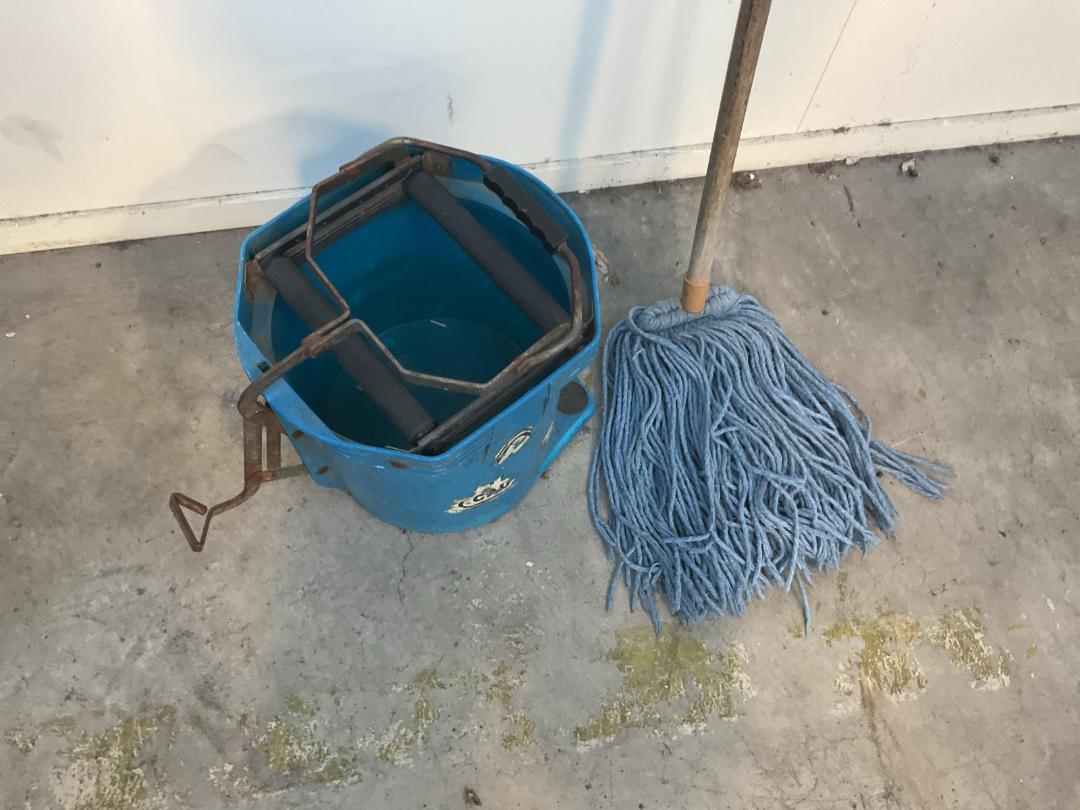 Photo '2' of Blue Mop and bucket Photo '2' of Blue Mop and bucket