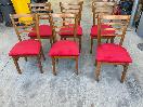 Thumbnail '1' of 6x Wooden-Like/Red Coloured Dining Room Chairs