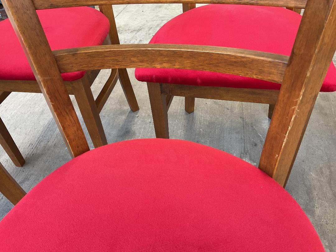 Photo '7' of 6x Wooden-Like/Red Coloured Dining Room Chairs
