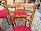 Thumbnail '9' of 6x Wooden-Like/Red Coloured Dining Room Chairs