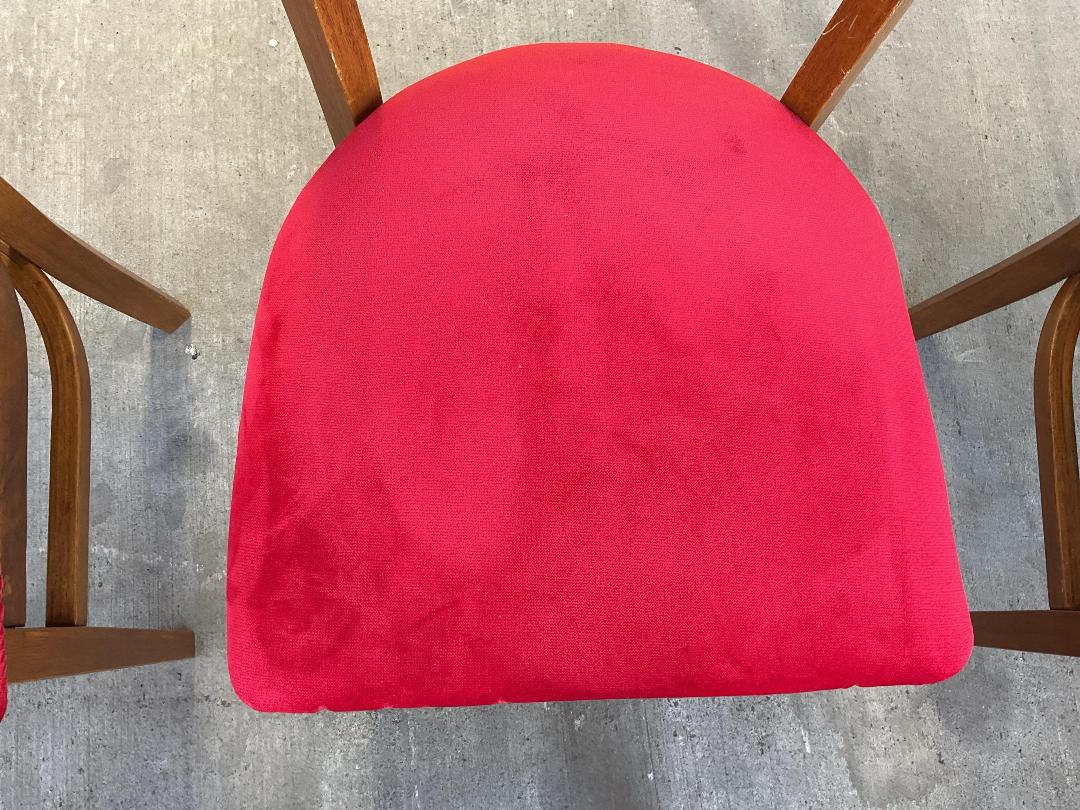 Photo '12' of 6x Wooden-Like/Red Coloured Dining Room Chairs