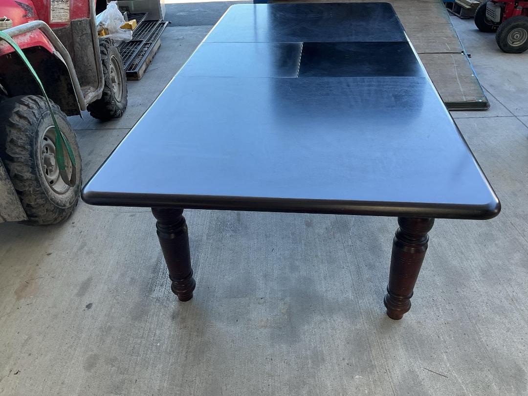 Photo '2' of Wooden-Like Black/with a Hint of Mahogany-Coloured Extendable Dining Table