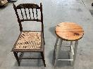 Thumbnail '1' of Wooden-Like Dining Chair and a Barstool