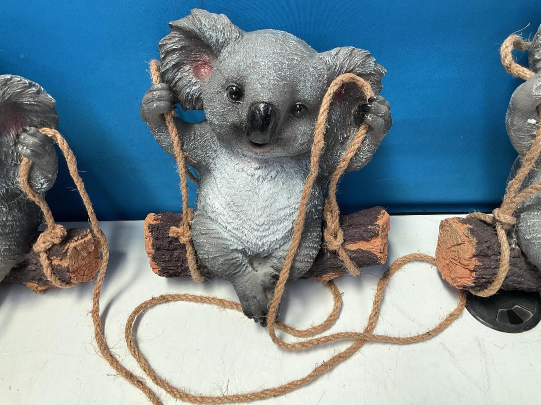 Photo '4' of 3x Koala Outdoor Hanging Ornaments *NEW*