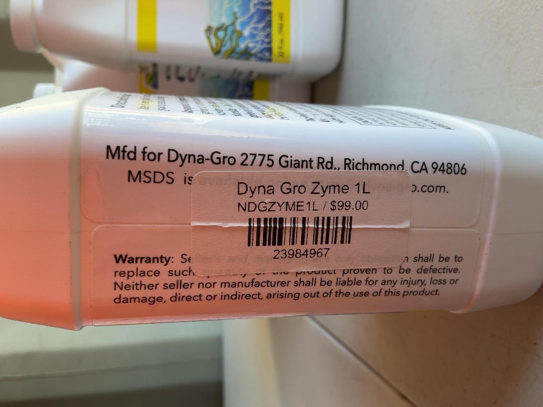 Photo '5' of 6x Dyna-Gro Zyme Cleanser (946ml) Photo '5' of 6x Dyna-Gro Zyme Cleanser (946ml)