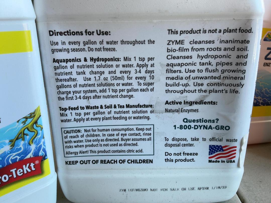 Photo '3' of 6x Dyna-Gro Zyme Cleanser (946ml) Photo '3' of 6x Dyna-Gro Zyme Cleanser (946ml)